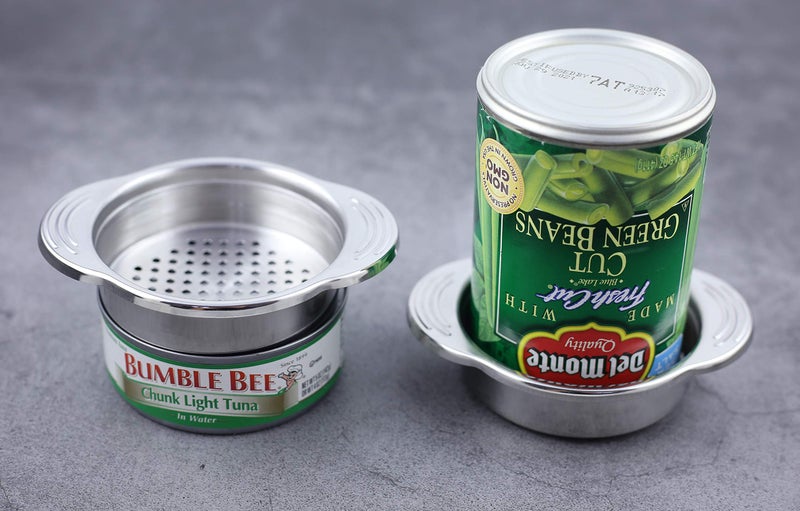 iAesthete Can Strainer - Tuna Strainer - Food Grade 304 (18/8) Stainless Steel, Dishwasher Safe, Food Strainer, Can Colander, Easy To Clean, Eco-friendly - Image 5